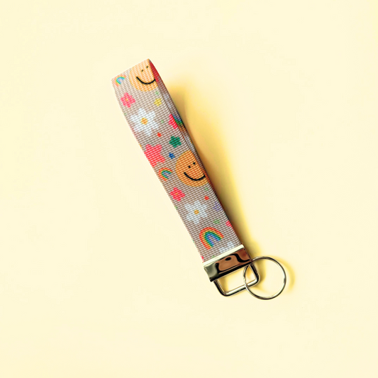 Porte clef beige
