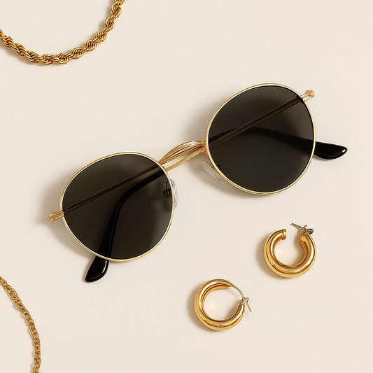 Lunettes rondes noirs